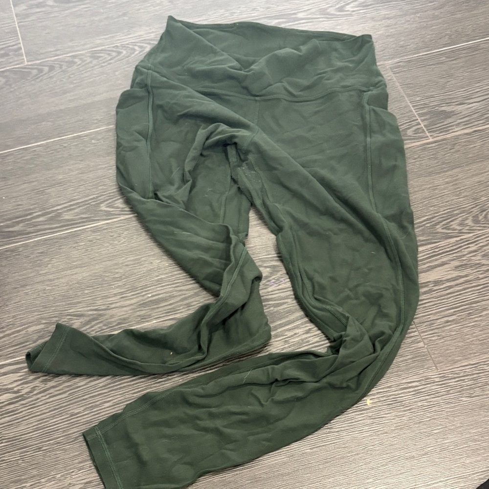 Dark Green Leggings Lululemon Size 10